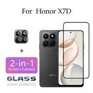 2 in 1 Honor X7D Tempered Glass Screen Protector For Honor X7D X7C X7B X7A X8C X8B X8A Camera Lens P