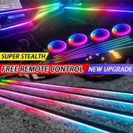 ((Ready Stock) 18 in 1 LED Car Ambient Light Car LED Light Strip Symphony Acrylic Light Guide Strip 