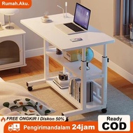 RA Adjustable Folding Laptop Table with Wheels Portable Study Table Laptop Table with Wheels Adjusta