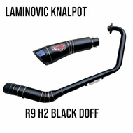 Knalpot R9 H2 Hitam R15V3 V2 VIXION CBR150R MX KING GSX150R