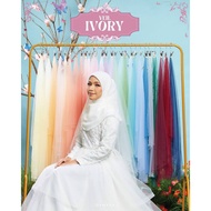 Veil Ivory by Qamnaa Veil Wedding Engagement Bride Lace Offwhite Veil Bridal Muslim