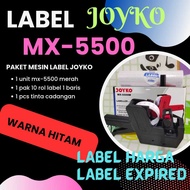 MESIN BLACK PACKAGE Joyko MX5500 Price Label Machine 1 Row Plus 10 Rolls of Labels | Expired Label P