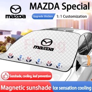 MAZDA Car Magnetic Sun Visor Front Windshield Sunshade thickening Sun Shade sunshade umbrella sun pr