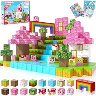 Magnetic Minecraft Square Building Blocks MC Set Boys Girls Educational Assembling Magnetic Building