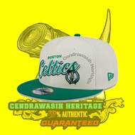 New Era 9Fifty Boston Celtics Script 2 Tone Kelly Green Visor Chrome Snapback Cap Original