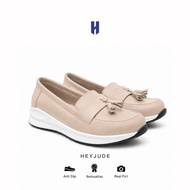 Heyjude | Evelyn Cream Shoes Wanita | Cream Casual Sneakers