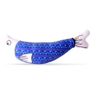(D) AMY N CAROL Shiny Fish Series Catnip Toy (Blue) (25x8x4cm)