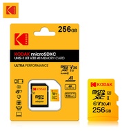 KODAK Chamera เข้ากันได้กับไมโครการ์ด SD-เหลือง UHS-I U3 V30 A1การ์ดความจำความเร็วสูง32GB 64GB 128GB