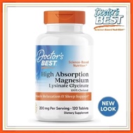Doctor's Best, High Absorption Magnesium Lysinate Glycinate, 120 Tablets