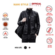 Áo khoác da nam khóa kéo phá cách phong cách Hàn Quốc cá tính sang trọng cao cấp chất Da ngoại nhập