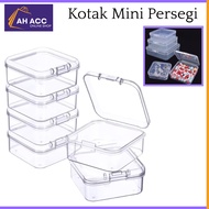 [AH] A15 Small Mini Clear Box for Jewelry Earrings Memory Card 5.5 x 5.5 x 2.1cm | Square Clear Box 