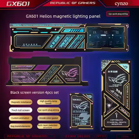 For ROG Asus GX601 Helios Chassis Argb Magnetic Lighting Panel Kit with Dynamic Monitoring Custom PC