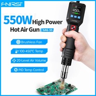 original new FNIRSI SAG-55 550W Hot Air Gun with Stand Rework LCD Digital Hair Dryer Adjustable Temp