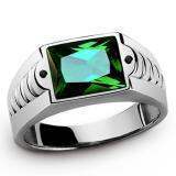 ins Popular Mens Fashion 18K Platinum Gold Plated Sapphire Garnet CZ Wedding Ring USA Size 8-15