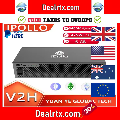 New IPollo V2H ETC 3.4Gh/s 475W EtHash Algorithm ETC ASIC Miner IPollo V2H Mining Machine