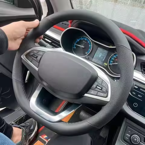 Custom Anti-Slip Microfiber Leather Car Steering Wheel Cover For Geely Coolray SX11 Coolray Steering