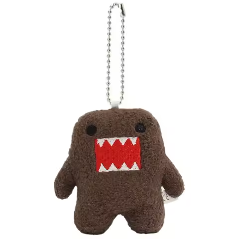 2025 Hot Selling Kawaii Cute Domo Kun Plush Keychain Anime Keyring Charm for Bag Keys Gift Collectio