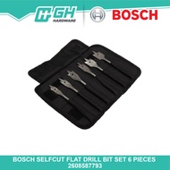 [ GH HARDWARE ] BOSCH SelfCut Wood Flat Drill Bit / Spade Drill Bit Set 6 Pieces ( 2608587793 )