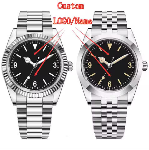 36mm/39mm 10ATM Black Dial Luminous man watch Customized LOGO Sapphire glass Mechanical Automatic me