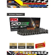 RK 520 rx-ring Chain Steel Color (520KRX-120) Rivet Joint There Are Real Leaves.