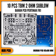 10 PCS PCB Driver Power Amplifier TBM Sublow 2 Ohm 2000W Sub Low 32-90VAC Pertinak FR1 8.5x8cm 10PCS