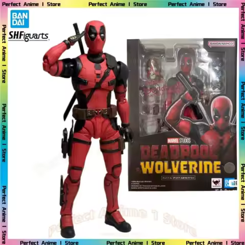 In Stock Bandai SHF Deadpool Deadpool and Wolverine DEADPOOL Little Meanie Action Figures
