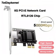 5G PCIe To RJ45 Network Card RTL8126 Chip Gigabit Ethernet PCI Express Network Card 10/100/2500/5000