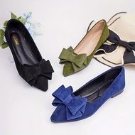 Women's Bowknot Decor Flat Shoes, Elegant Point Toe Slip On Shoes, Lightweight & Comfortable Shoes
