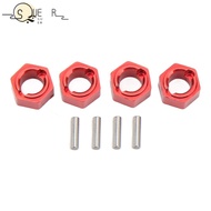 SUEREN 4Pcs 7mm Hex Wheel Hubs Adapter, CNC|Easy Installation RC Wheel Hex Drive Adapter, Durable Al
