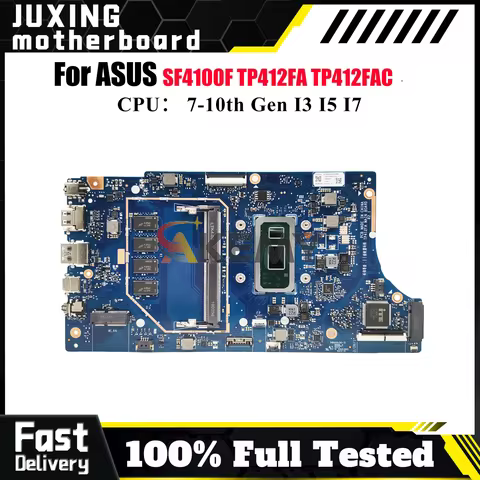 TP412FA Laptop Motherboard For ASUS VivoBook Flip SF4100F TP412FAC TP412FA TP412F Mainboard With I3 