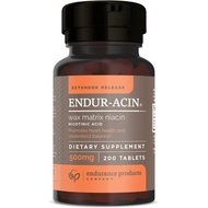 ENDUR-ACIN Niacin - Vitamin B3 Niacin 500mg Extended Release &amp; Low-Flush, 200 Tablets - Supports Cholesterol Balance &amp; Heart Health - Endurance Products
