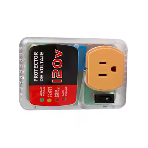Voltage Protector 120V 20A 2400W Single Outlet Surge Protector Multi Function Plug Overvoltage and U