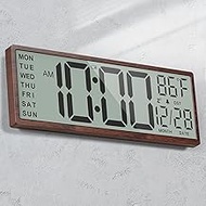 Maxstar 15'' Large Digital Wall Clock, Large LCD Display with Jumbo Numbers, Battery Operated, Autom