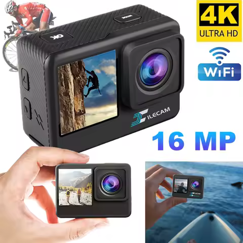 4K UHD Action Camera 1080P 30FPS 2.0 Inch IPS Screen Bicycle Video Recording Camera 120° Wide Angle 