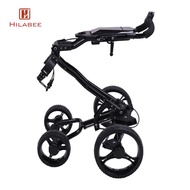 HILABEE Versatile, Foldable Golf Trolley Made of Aluminum Alloy, Professional, 4 Wheels, with Umbrel
