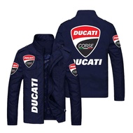 Ducati รถจักรยานยนต์ผู้ชายลำลองเสื้อแจ็คเก็ตบางบางเสื้อกันลมบางพิมพ์เสื้อหลวม