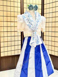 Filipiniana - Maria Clara Costume for Kids - Modern Elegant Filipiniana Small to XXL Size BLUE