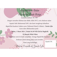 4 month, 7 month pregnancy thanksgiving invitation card