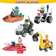 Excavator  Three-wheeled Motorbike  Fire Boat  Rapid Motorboat  DIY Educational Building Blocks  Children's Toys  Baby Gifts  Children's Day Gifts