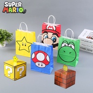 Super Mario Bros Gold Coin Props Brick Candy Box Cartoon Game Theme Mario Party Gift Bags Decoration Supplies