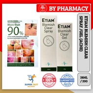 ETIAM Clear Spray 28ml/Blemish Clear Gel 20g (Acne spot treatment to reduce inflammation)