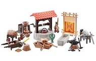 [4Fun] 全新 摩比 Playmobil 9842 中世紀 村莊 場景 配件 桶啤酒 古井 織布機 磨刀石 (袋裝)