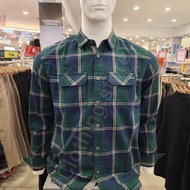WATCHOUT JEANS kemeja flanel pria lengan panjang hijau JS303300110