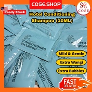 COSE [100-500pcs] 10ML 2 IN 1 Hotel Sachet Conditioning Shampoo Budget Hotel Shampoo Homestay Hair S