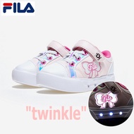 FILA Kids COMO Light Ribbon KD White Pink Shoes (Note-One Size up)