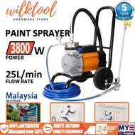 WilkTOOL' 3800W Electric High Pressure Airless Paint Sprayer Spray Gun Latex Paint Spraying Machine UK 高压喷涂机