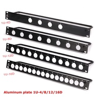 4 8 12 16 Way Channel Rack Patch Panel 1U Flight Case Mount For XLR Connector Male Female SpeakOn Au