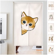2024 New Design Cute Door Curtain Japanese Style Long Doorway Curtain for Kitchen Living Room Thicken Short Partition Curtain Velcro