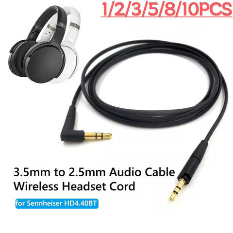 1-10PCS 3.5mm to 2.5mm Wireless Headphones Headset Cord Wire Audio Cable Wire for Sennheiser HD400S 