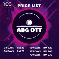 [FAST SHIPMENT] ABG OTT 1/2 YEARS NEW USER/RENEW PACKAGE | LIVE TV | DRAMA MOVIE | BOLEH TUKAR AUDIO